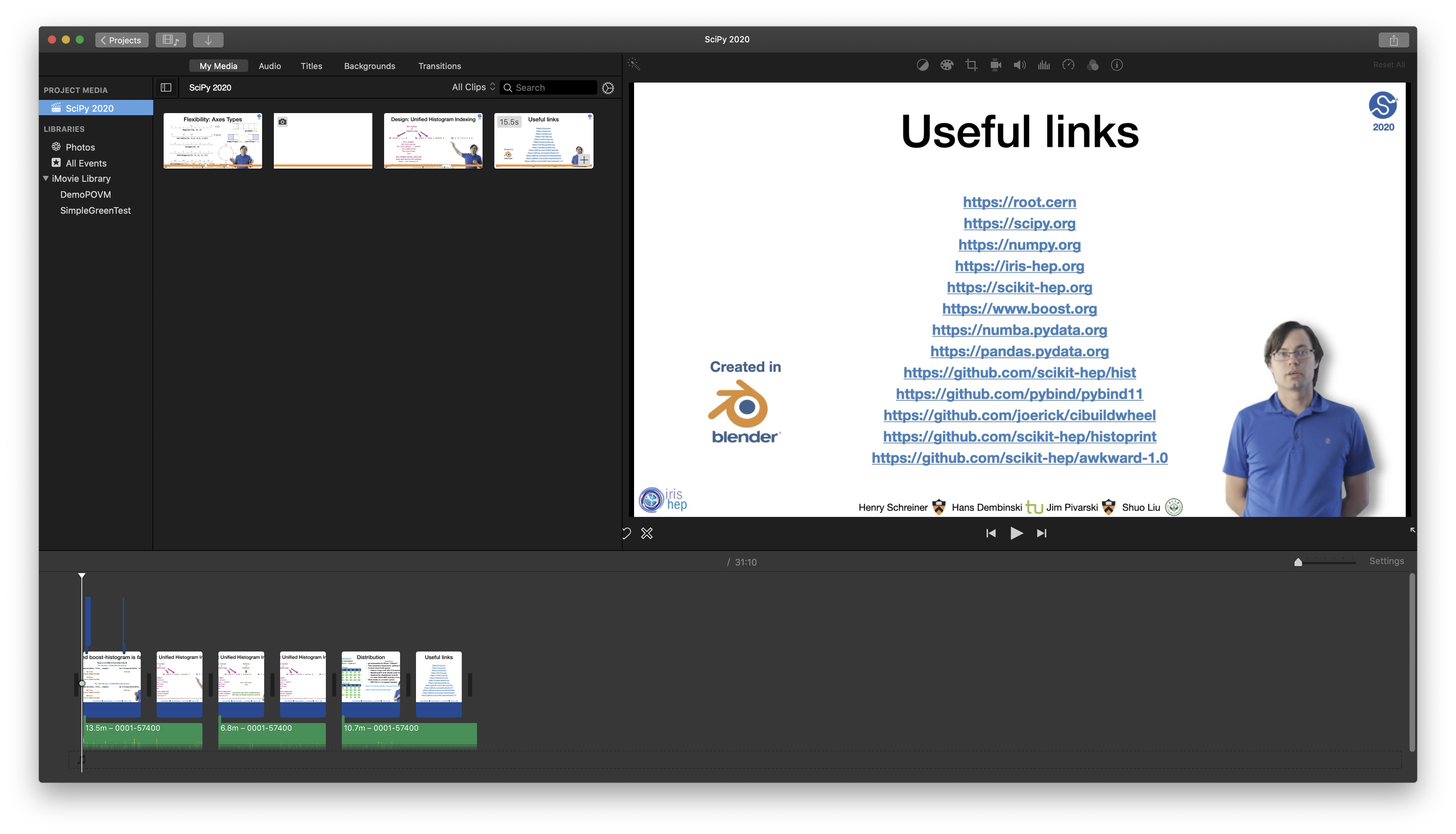 Screenshot of iMovie